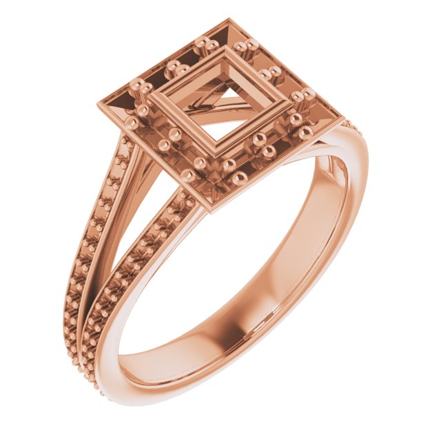 Bezel-Set Halo-Style Engagement Ring