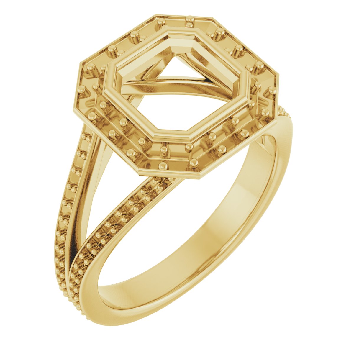Bezel-Set Halo-Style Engagement Ring