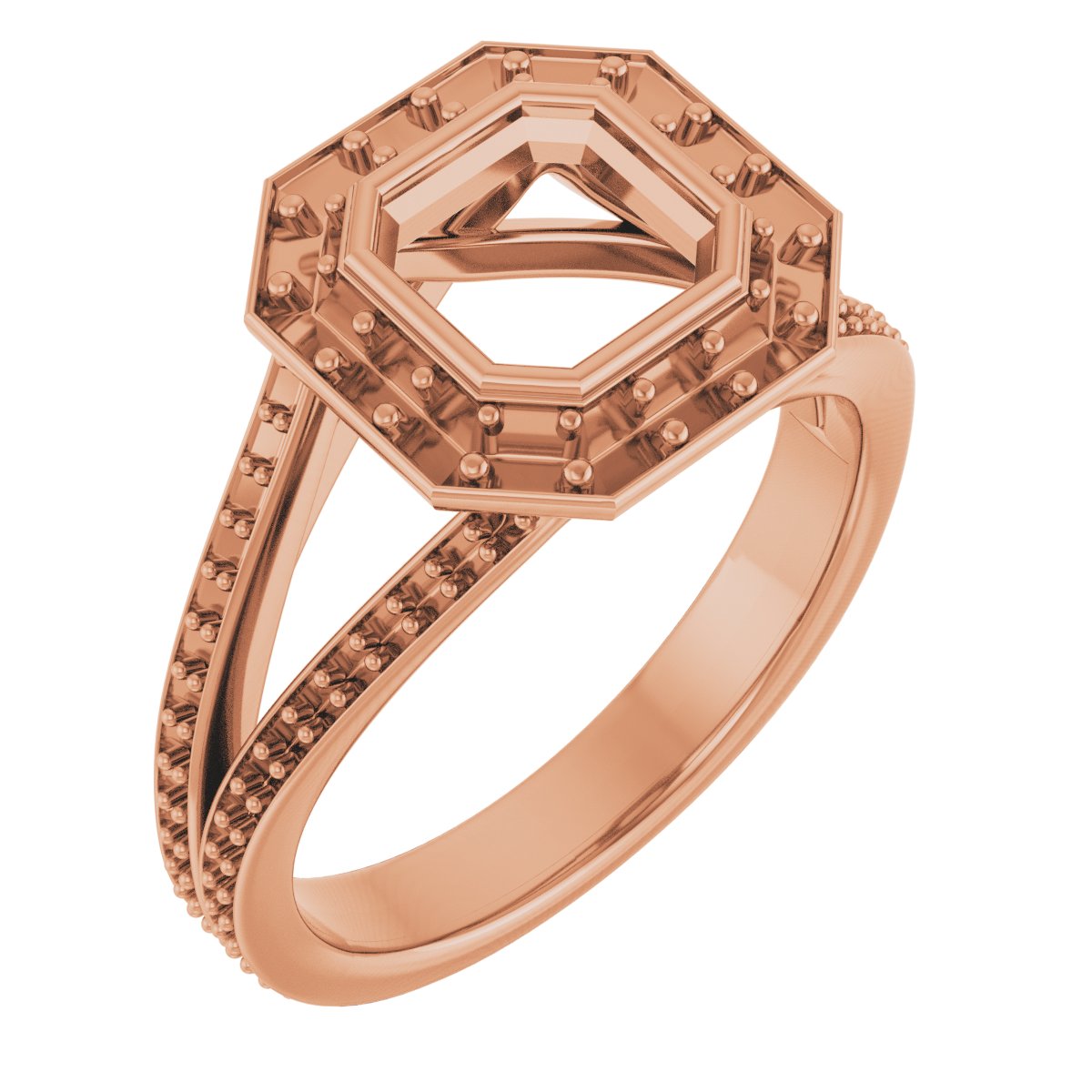 Bezel-Set Halo-Style Engagement Ring