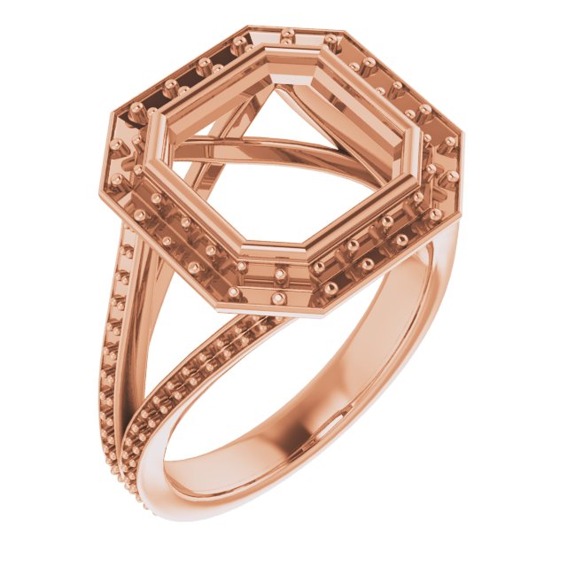 Bezel-Set Halo-Style Engagement Ring