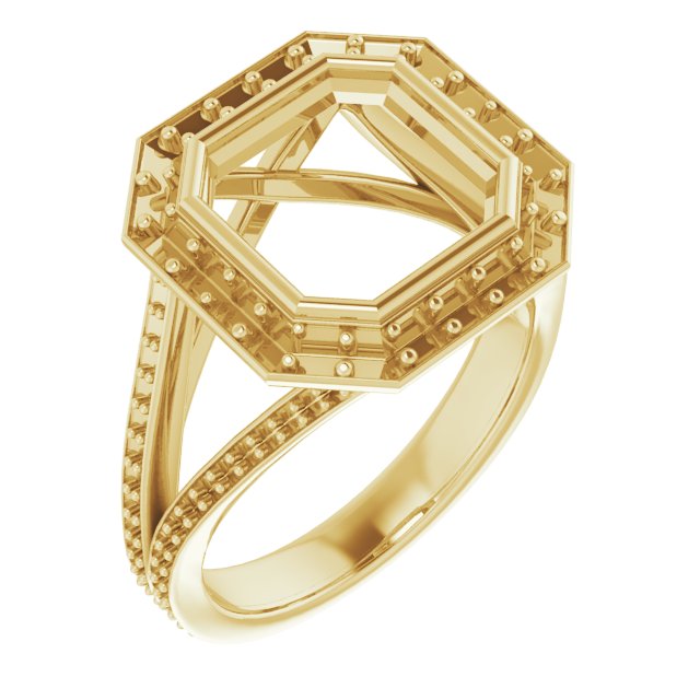 Bezel-Set Halo-Style Engagement Ring