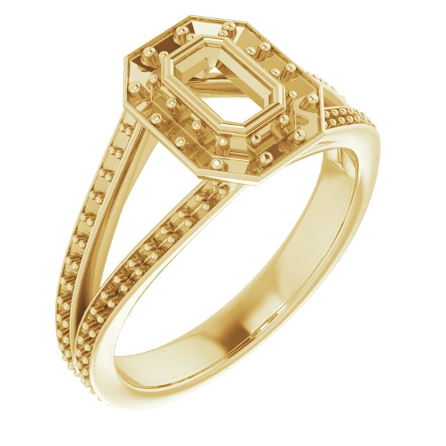 Bezel-Set Halo-Style Engagement Ring