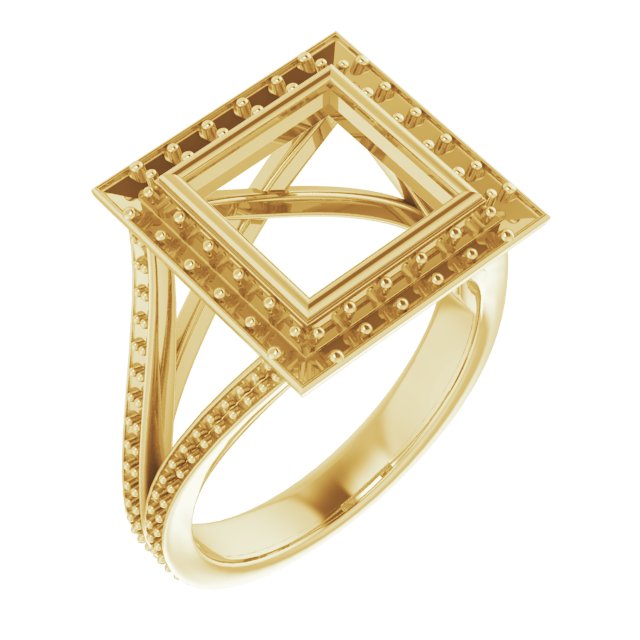 Bezel-Set Halo-Style Engagement Ring