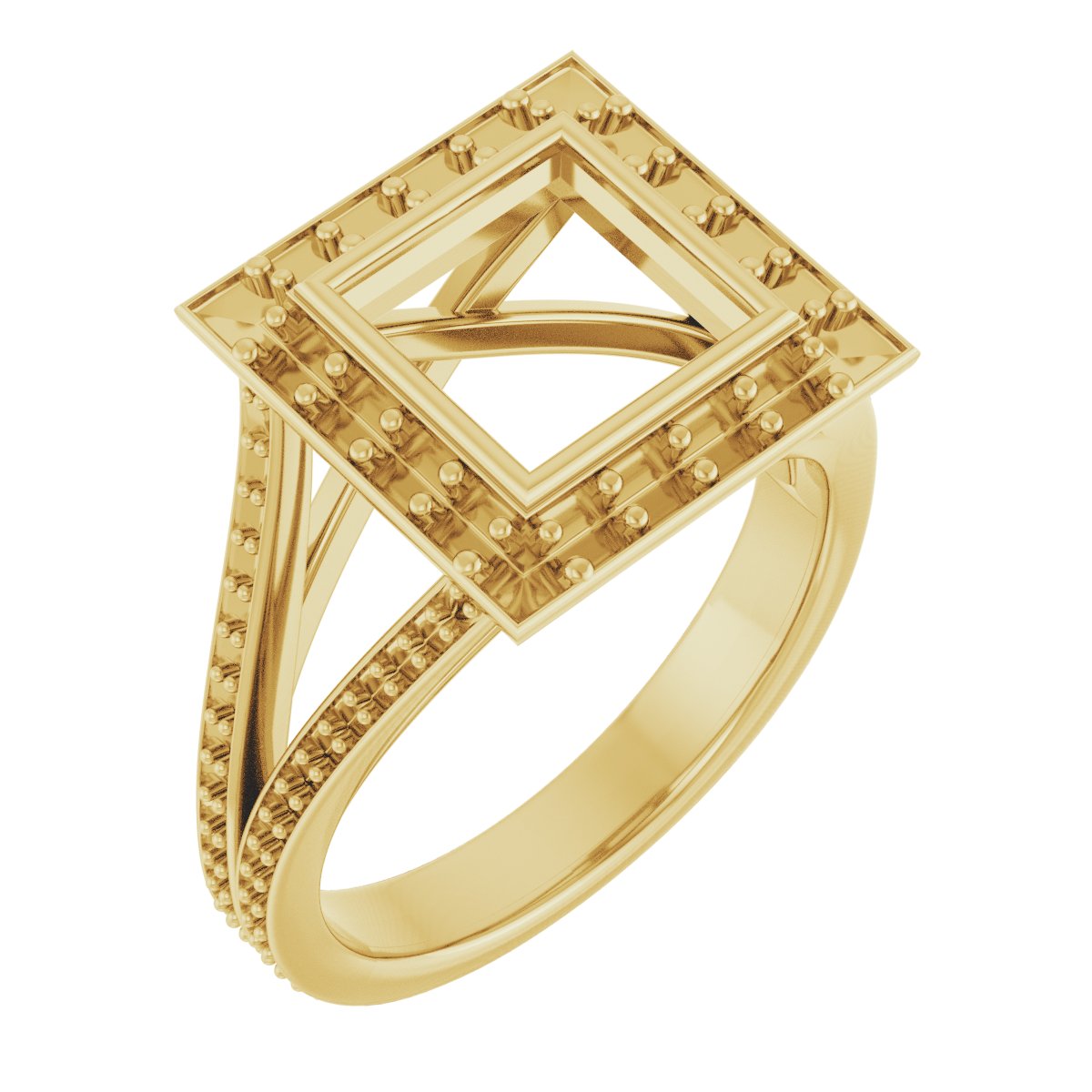 Bezel-Set Halo-Style Engagement Ring