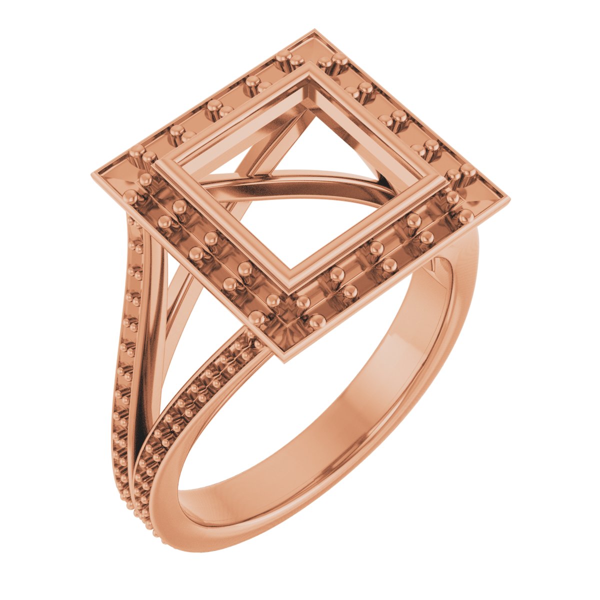 Bezel-Set Halo-Style Engagement Ring