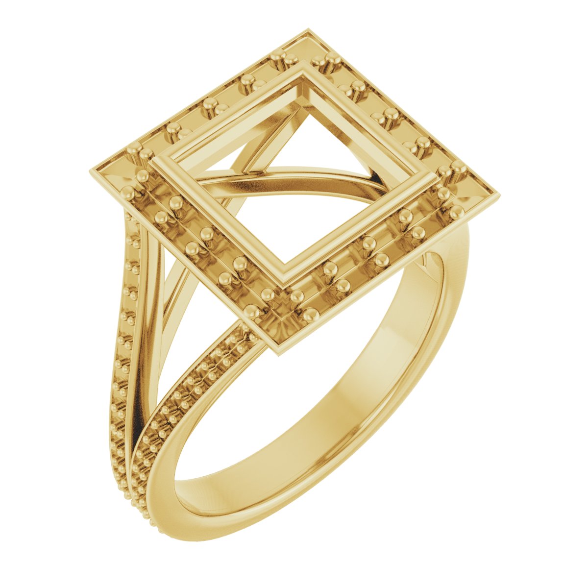 Bezel-Set Halo-Style Engagement Ring