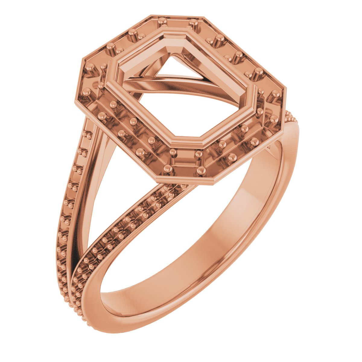 Bezel-Set Halo-Style Engagement Ring