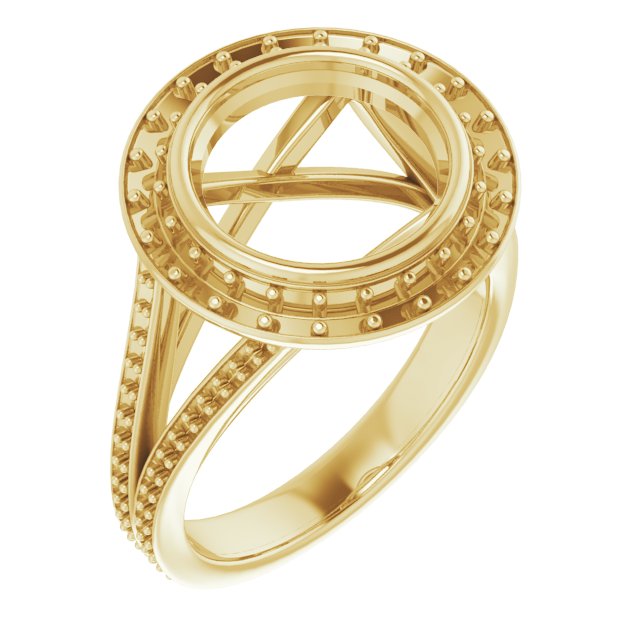 Bezel-Set Halo-Style Engagement Ring