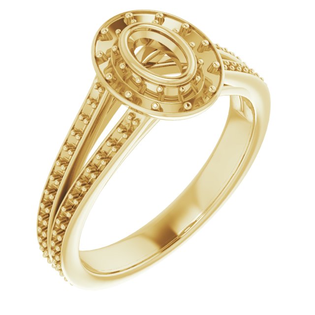 Bezel-Set Halo-Style Engagement Ring