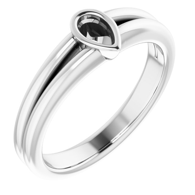 Bezel-Set Solitaire Split Shank Ring