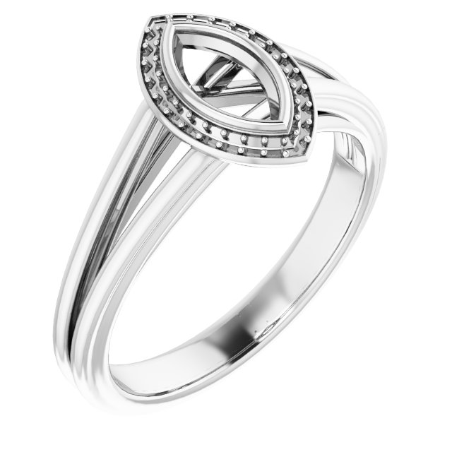Bezel-Set Halo-Style Engagement Ring