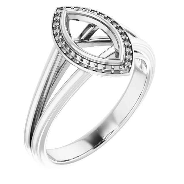 Bezel-Set Halo-Style Engagement Ring