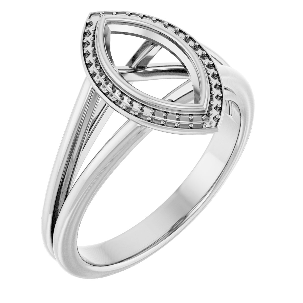 Bezel-Set Halo-Style Engagement Ring