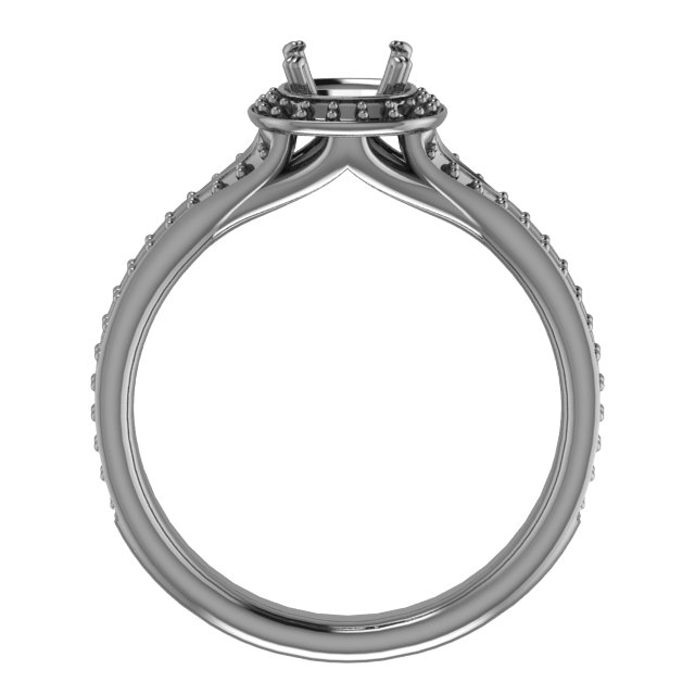 7x5 mm Emerald Engagement Ring Mounting view 2