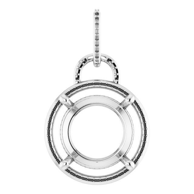 Accented Halo-Style Pendant