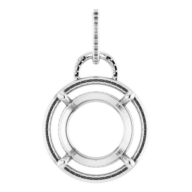 Accented Halo-Style Pendant