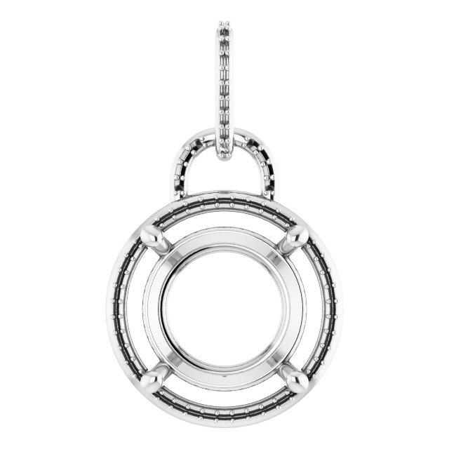 Accented Halo-Style Pendant