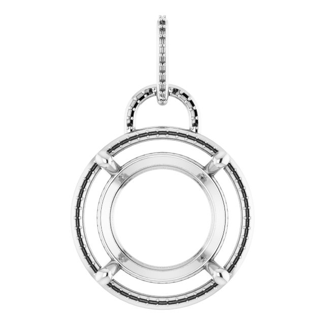Accented Halo-Style Pendant