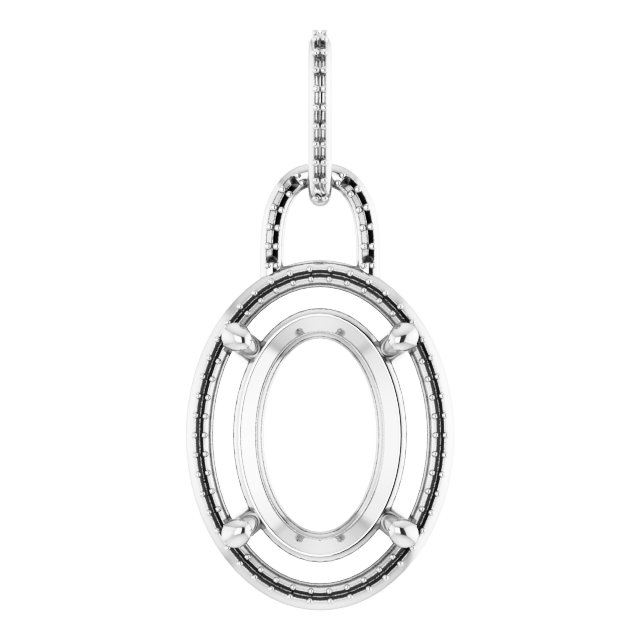 Accented Halo-Style Pendant