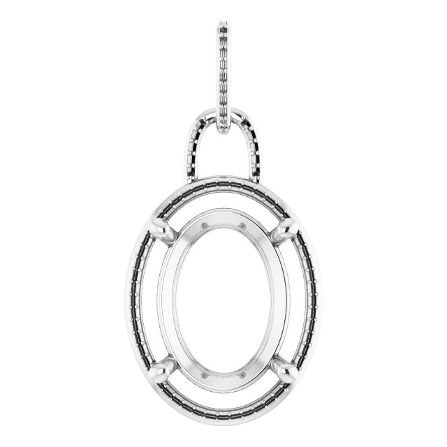 Accented Halo-Style Pendant