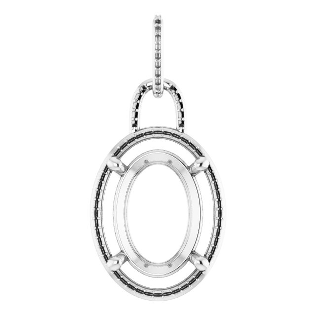 Accented Halo-Style Pendant