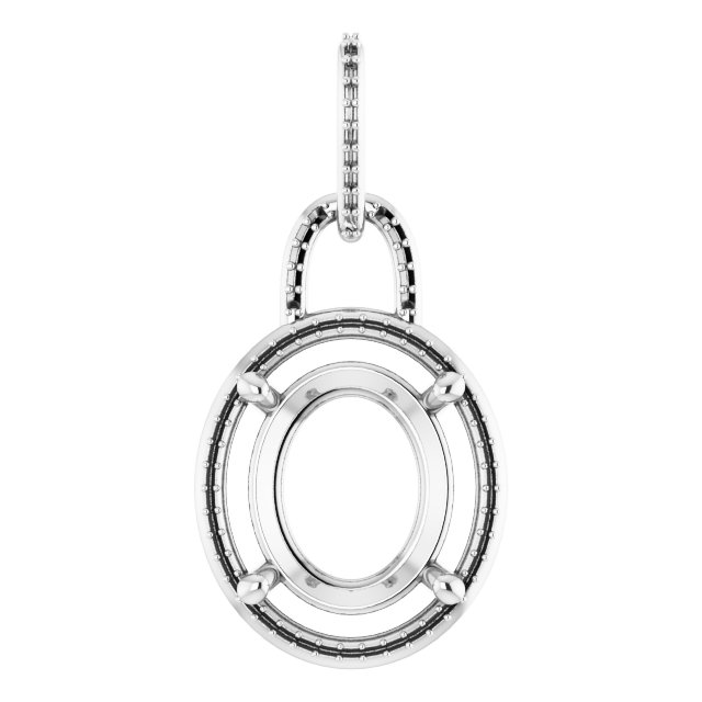 Accented Halo-Style Pendant
