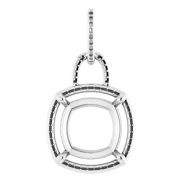 Accented Halo-Style Pendant