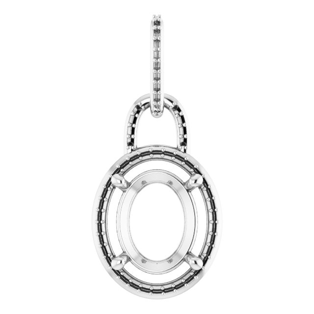 Accented Halo-Style Pendant
