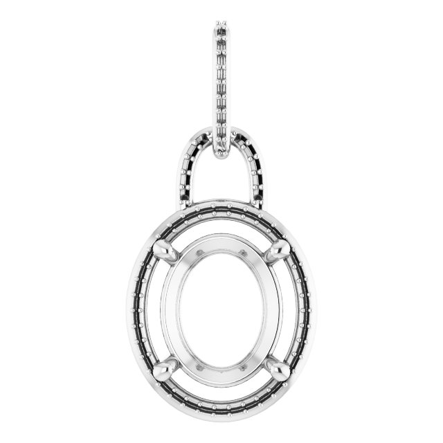 Accented Halo-Style Pendant