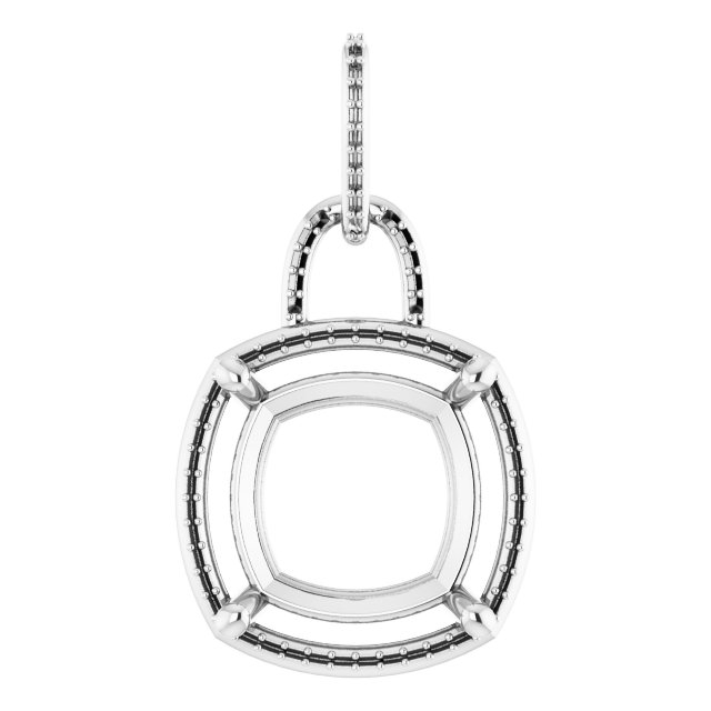 Accented Halo-Style Pendant