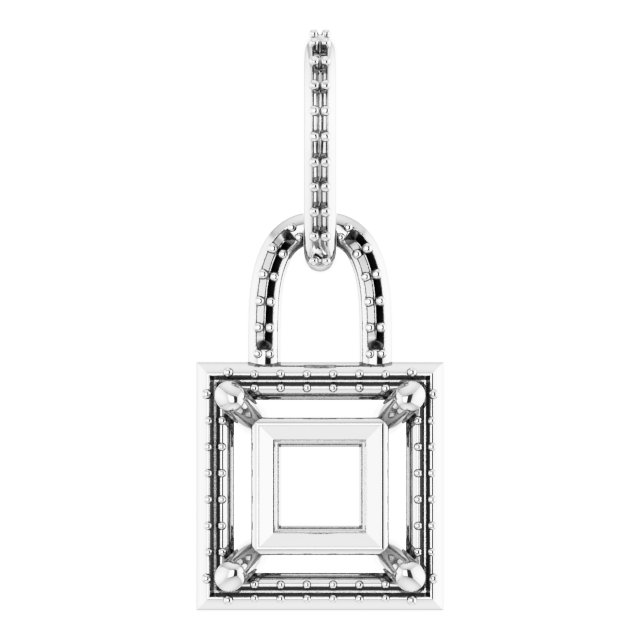 Accented Halo-Style Pendant