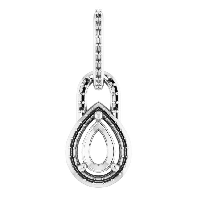 Accented Halo-Style Pendant