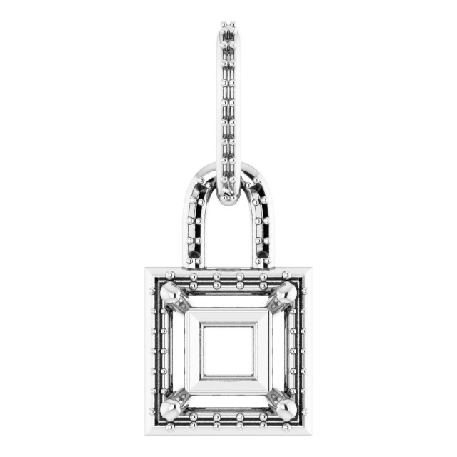 Accented Halo-Style Pendant