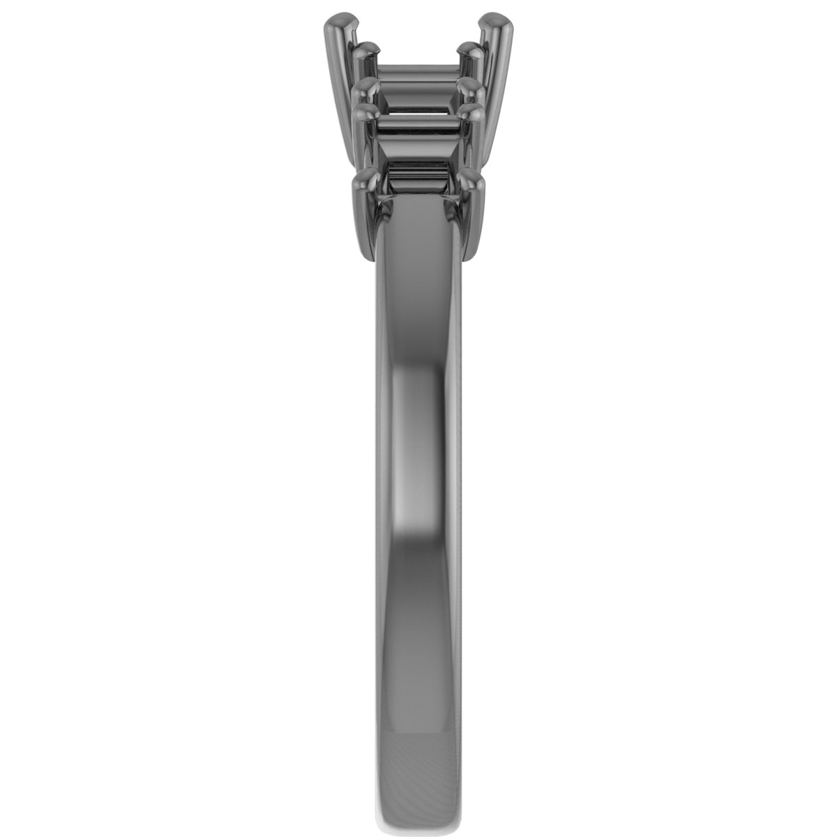 6x6 mm Square Engagement Ring Mounting view 4