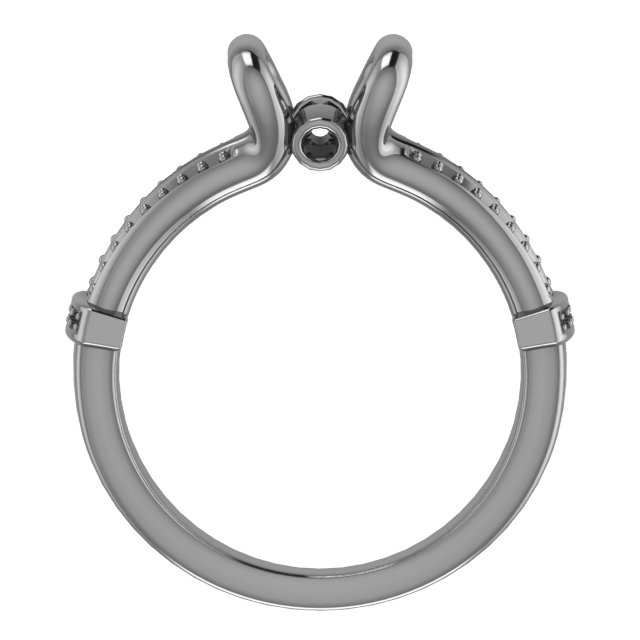 11x9 mm Emerald Ring Mounting view 2