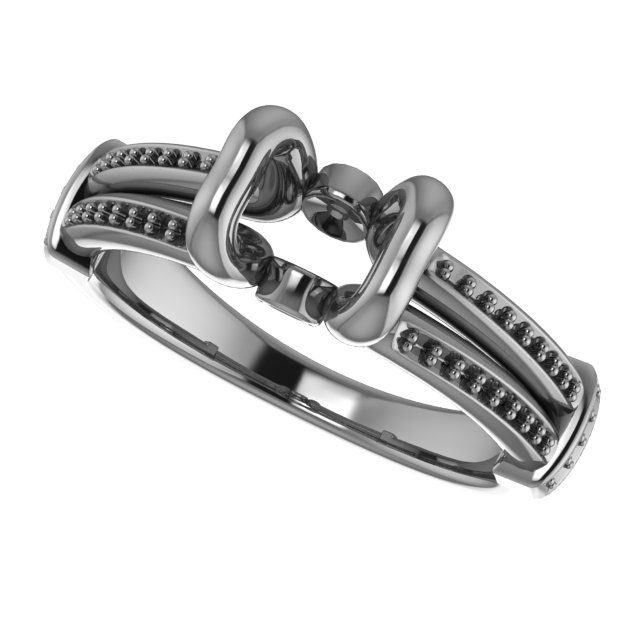 11x9 mm Emerald Ring Mounting view 5