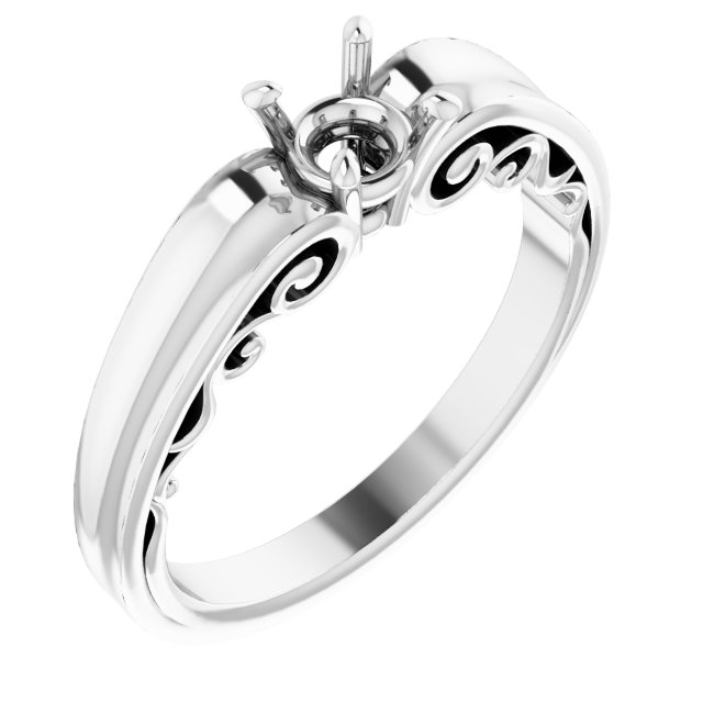 Sculptural Solitaire Ring