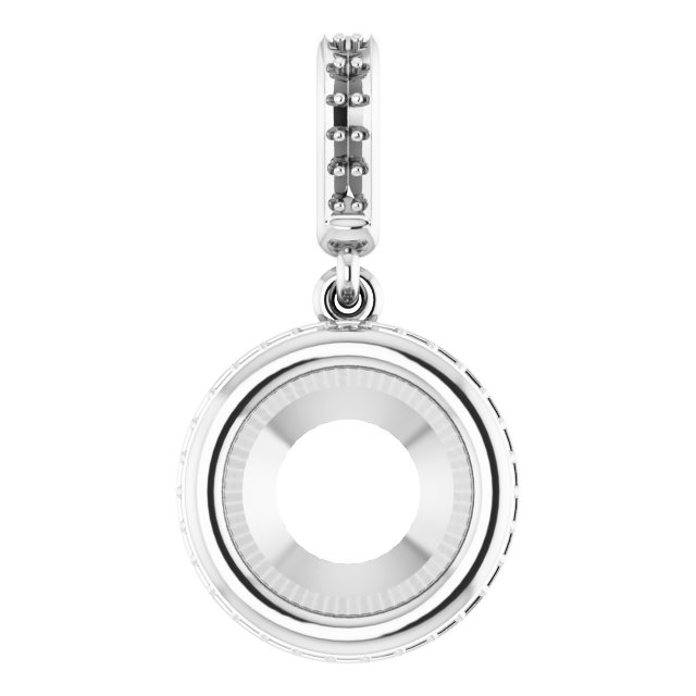 Bezel-Set Hidden Halo-Style Pendant