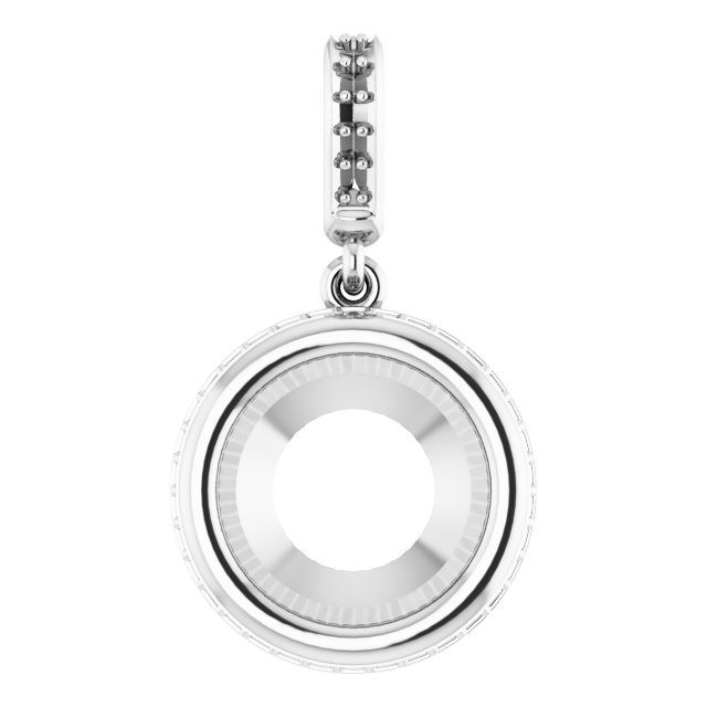 Bezel-Set Hidden Halo-Style Pendant