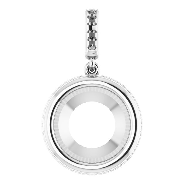 Bezel-Set Hidden Halo-Style Pendant