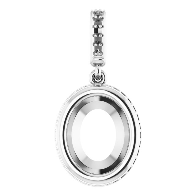 Bezel-Set Hidden Halo-Style Pendant