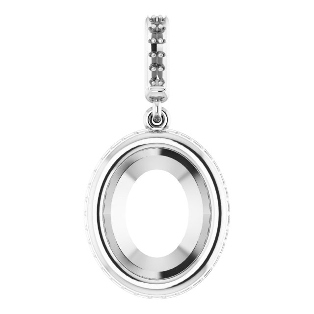 Bezel-Set Hidden Halo-Style Pendant