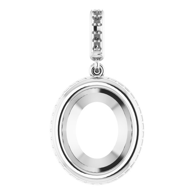 Bezel-Set Hidden Halo-Style Pendant