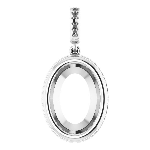 Bezel-Set Hidden Halo-Style Pendant