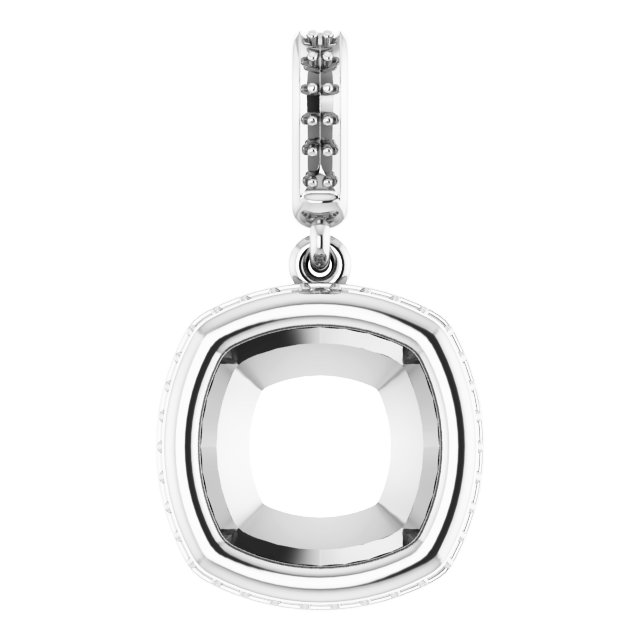 Bezel-Set Hidden Halo-Style Pendant