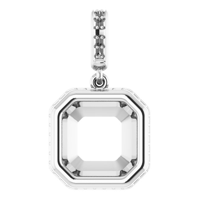Bezel-Set Hidden Halo-Style Pendant