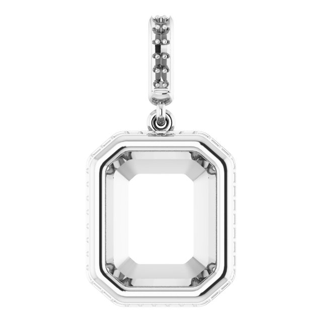 Bezel-Set Hidden Halo-Style Pendant