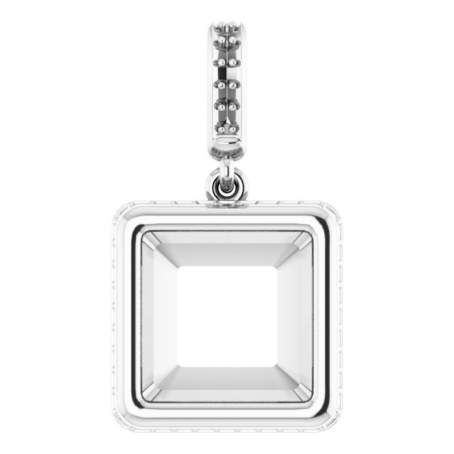 Bezel-Set Hidden Halo-Style Pendant