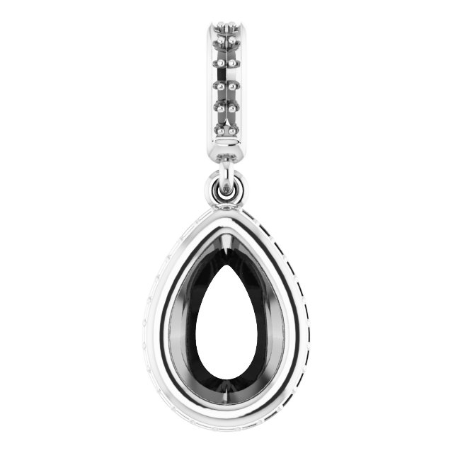 Bezel-Set Hidden Halo-Style Pendant