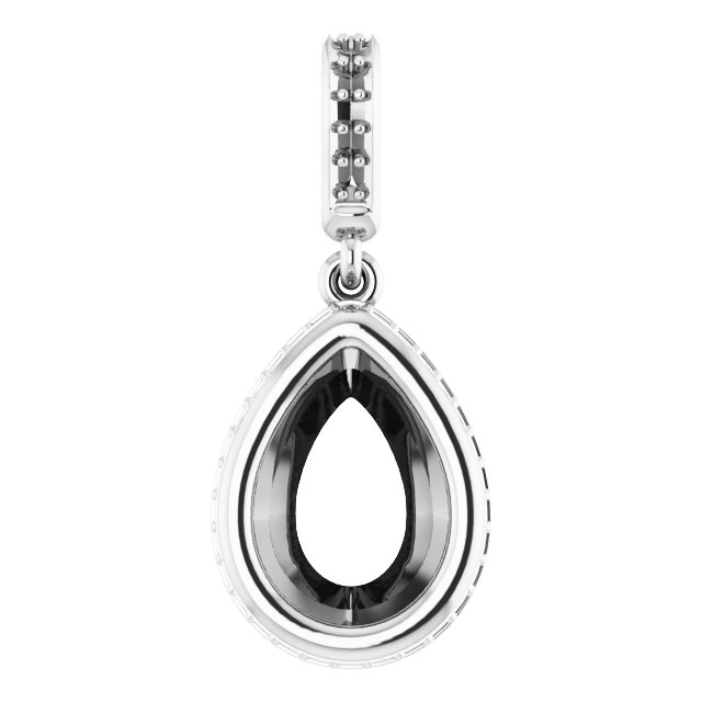 Bezel-Set Hidden Halo-Style Pendant